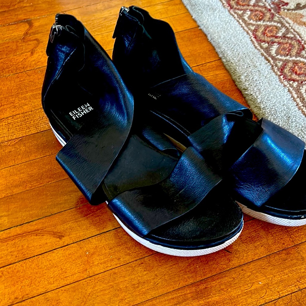 Used Eileen Fisher sandals in really good shape, size 9.